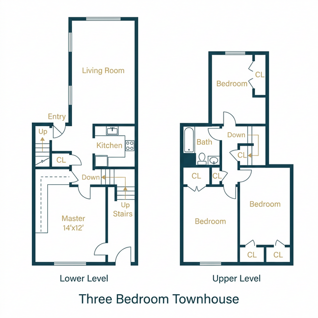 Apple Meadow 3 Bedroom Townhouse Floor Plan